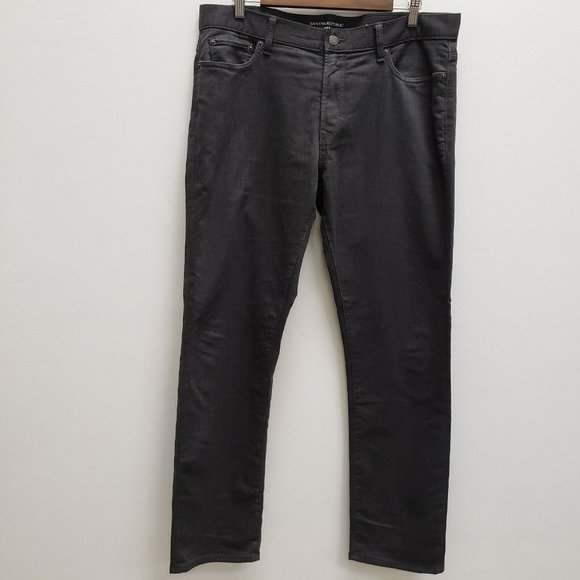 Banana Republic Other - Banana Republic Mens Slim Fit Traveler Jeans Size 34X32 Charcoal Gray Stretch